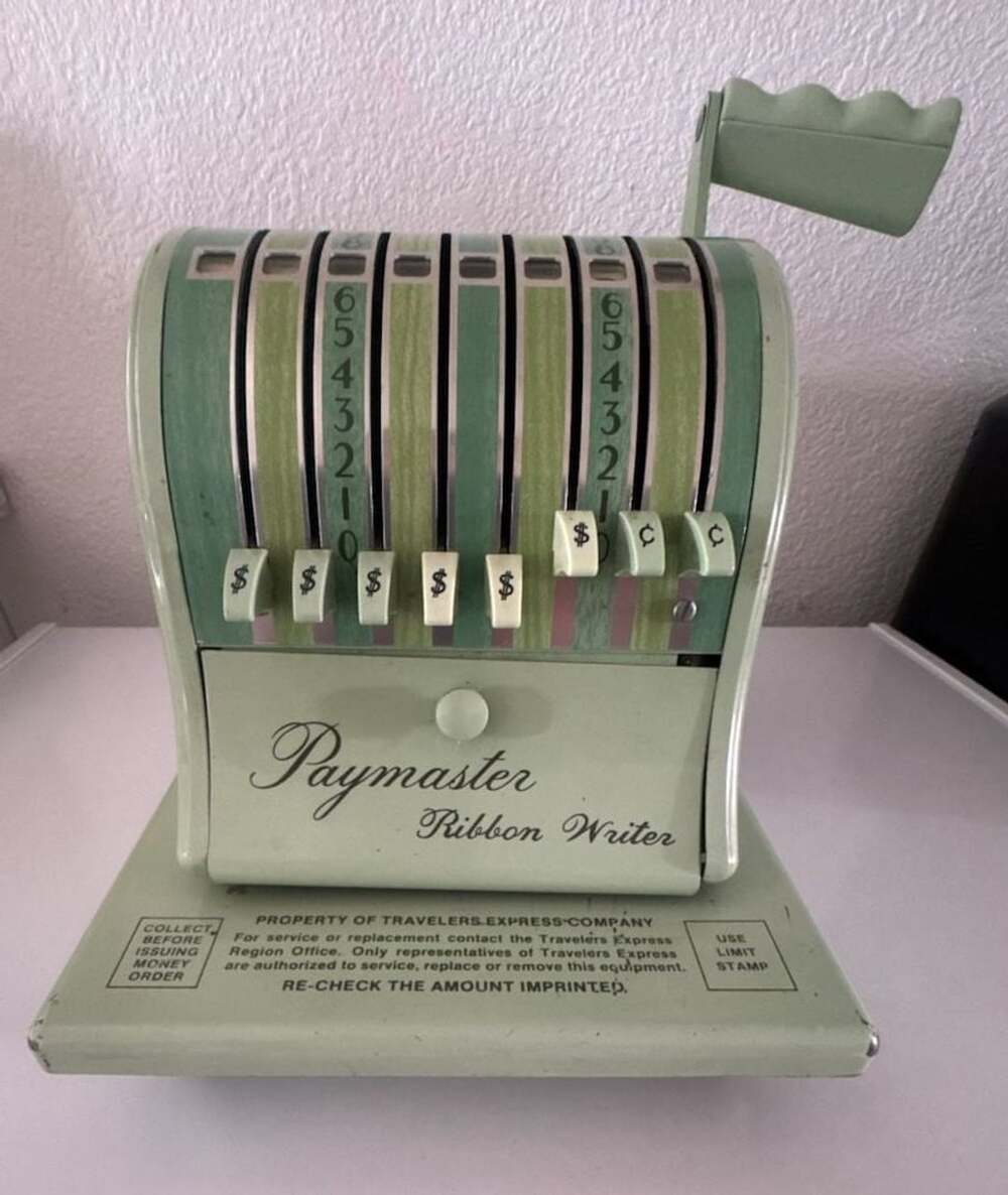 Vintage Paymaster Ribbon Writer Check Protector Machine - Picture 4 of 15